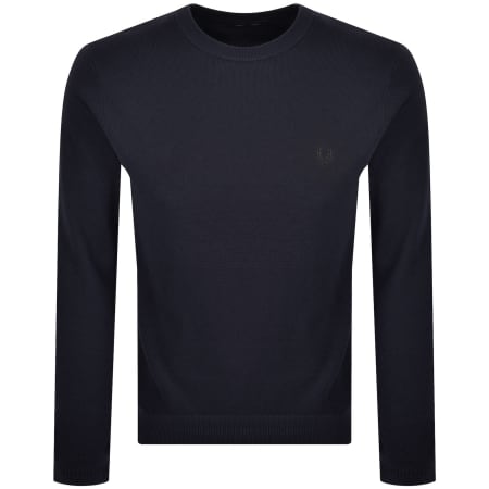 Product image for Fred Perry Pique Stitch Jumper Navy