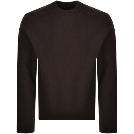 Product image for Fred Perry Saddle Sleeve Jumper Brown