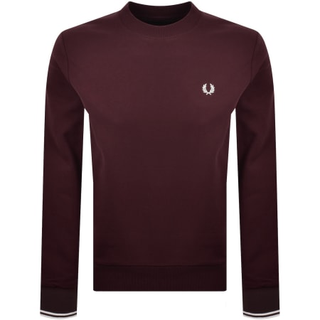 Product image for Fred Perry Crew Neck Sweatshirt Red