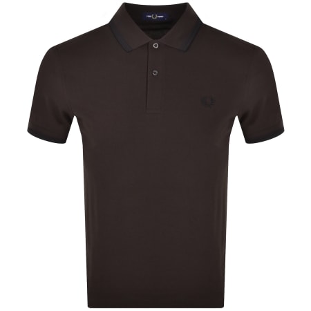 Product image for Fred Perry Twin Tipped Polo T Shirt Brown