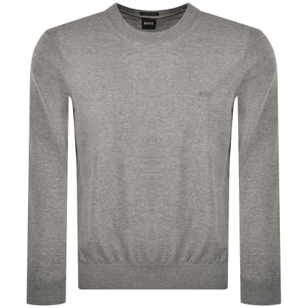 Product image for BOSS Leno Merino Wool Knit Jumper Brown