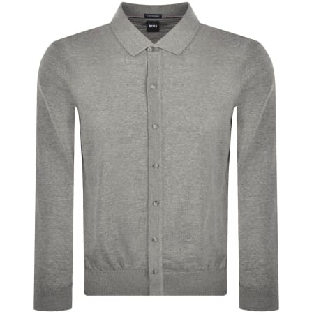 Product image for BOSS Helbert Merino Wool Knit Polo Brown