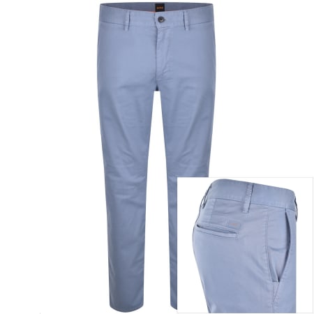 Product image for BOSS Chino Slim Trousers Blue