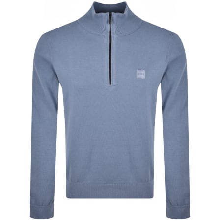 Product image for BOSS Kanobix Half Zip Jumper Blue