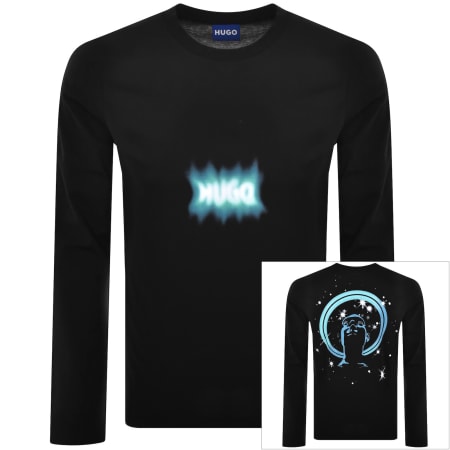 Product image for HUGO Blue Norostee T Shirt Black