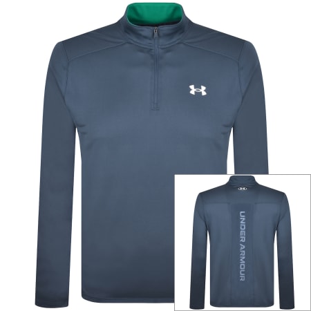 Product image for Under Armour Tech Utility Quarter Zip T Shirt Navy