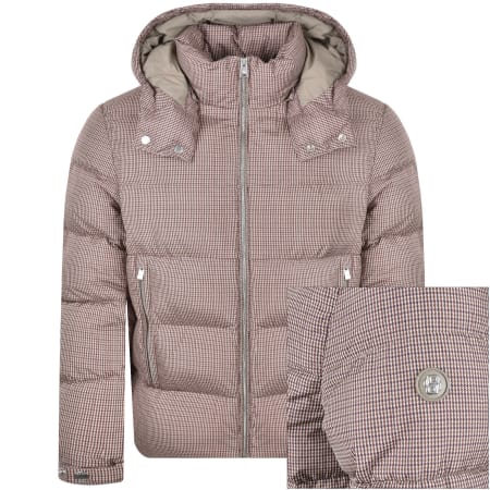 Product image for BOSS Houndstooth Jacket Brown
