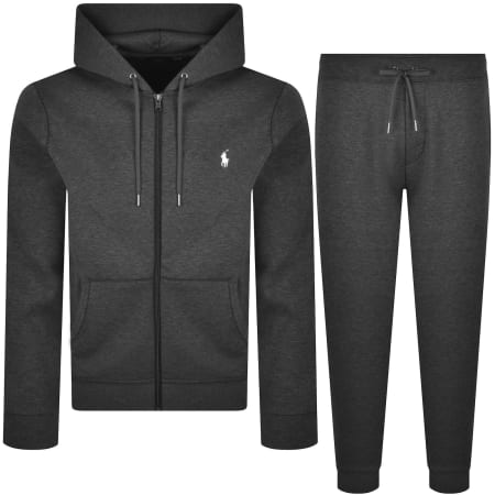 Product image for Ralph Lauren Full Zip Hooded Tracksuit Grey