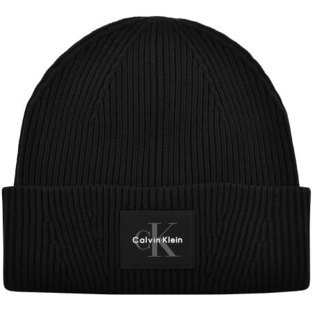 Product image for Calvin Klein Patch Rib Beanie Black