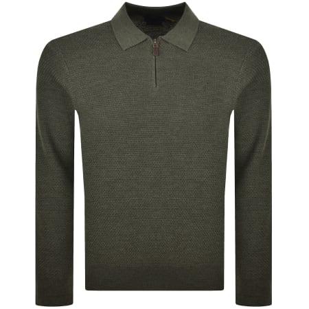Product image for Ralph Lauren Knit Polo Collar Jumper Green