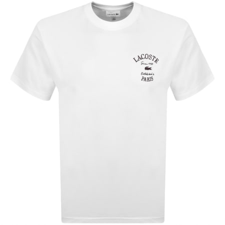 Product image for Lacoste Classic Fit Paris T Shirt White