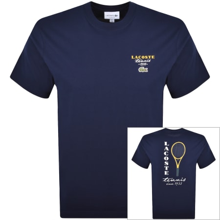 Product image for Lacoste Classic Fit Tennis T Shirt Navy