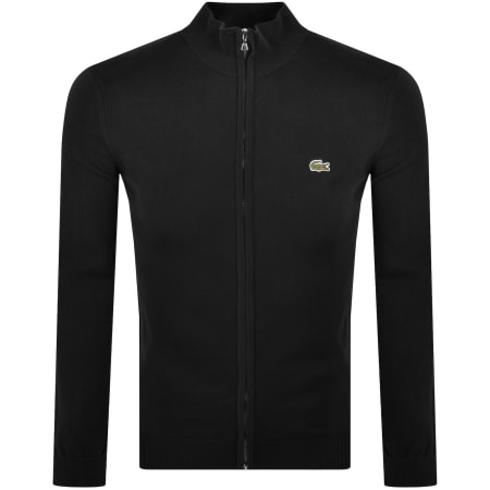 Product image for Lacoste Full Zip Knit Jumper Black