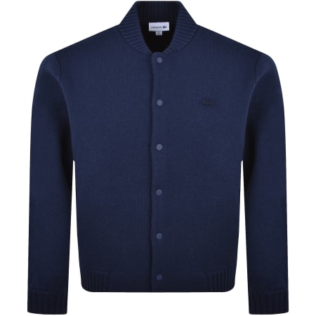 Product image for Lacoste Merino Wool Bomber Jacket Navy