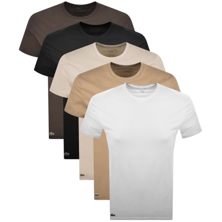 Product image for Lacoste Slim Fit 5 Pack T Shirts Multi