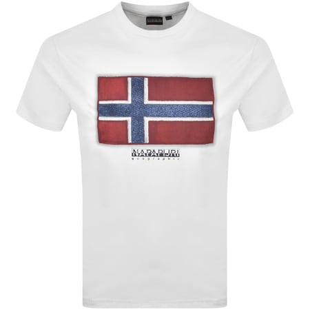 Product image for Napapijri S-Flag Tiki T Shirt White