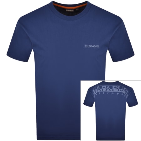 Product image for Napapijri Yourte Logo T Shirt Blue