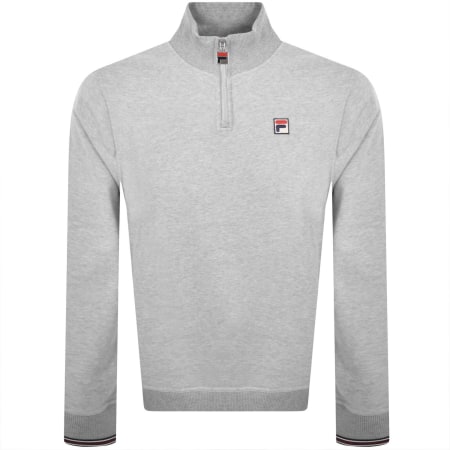 Product image for Fila Vintage Quarter Zip Ramy Sweatshirt Grey