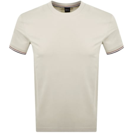 Product image for BOSS Thompson 04 Jersey T Shirt Cream