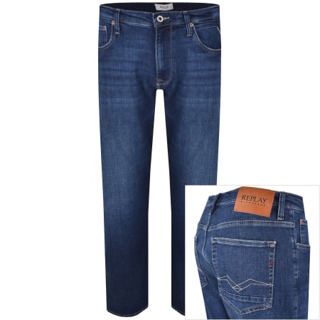 Product image for Replay Aideen Straight Fit Jeans Dark Blue