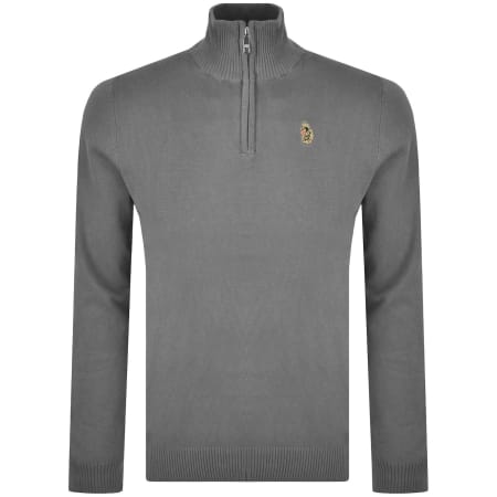 Product image for Luke 1977 Pretender Quarter Zip Jumper Grey