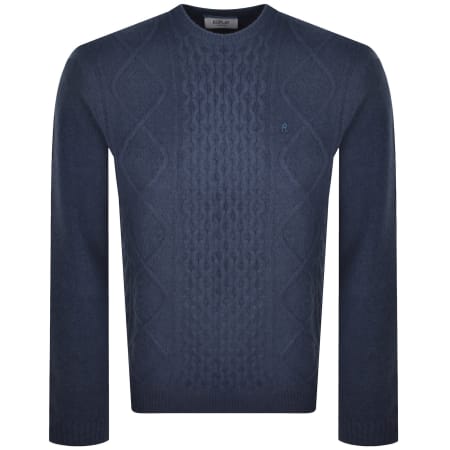 Product image for Replay Crew Neck Knit Jumper Blue