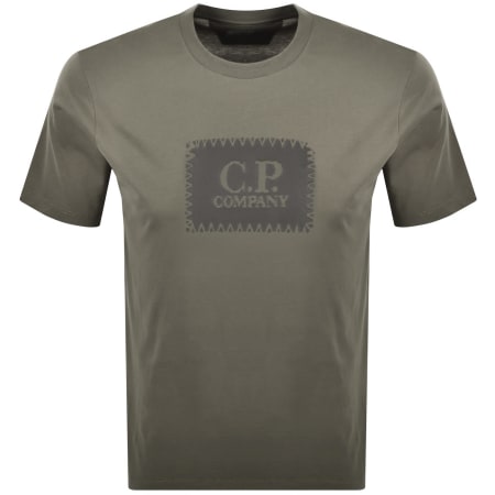 Product image for CP Company Logo T Shirt Fallen Rock Grey