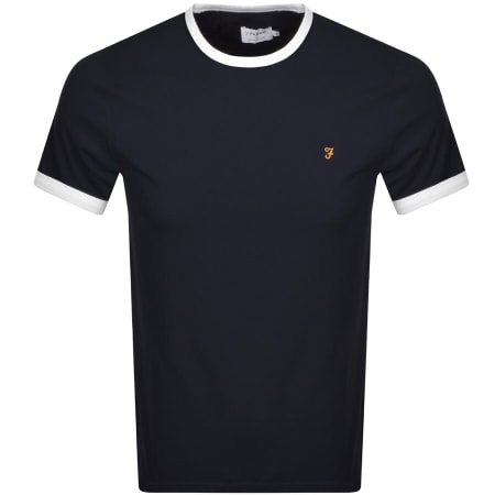 Product image for Farah Groves Ringer T Shirt Navy