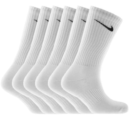 Product image for Nike 6 Pack Crew Socks White