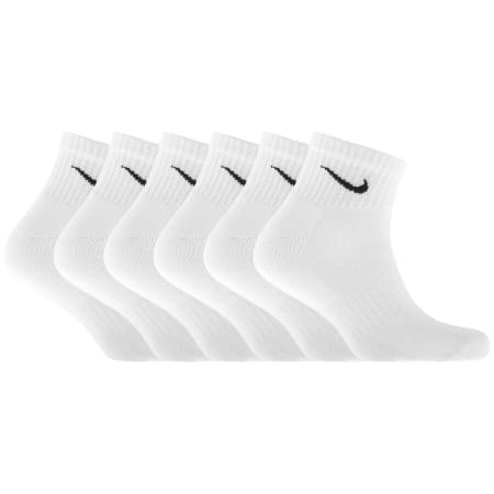 Product image for Nike 6 Pack Ankle Socks White