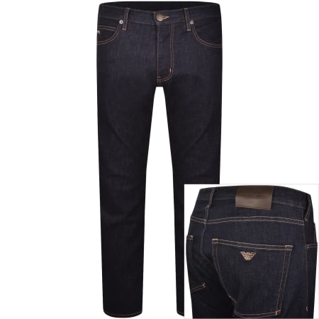 Product image for Emporio Armani J45 Regular Jeans Dark Wash Navy