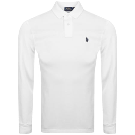Product image for Ralph Lauren Long Sleeved Polo T Shirt White