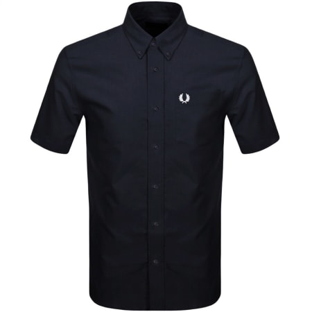 Product image for Fred Perry Oxford Short Sleeve Shirt Navy