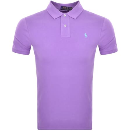 Product image for Ralph Lauren Slim Fit Polo T Shirt Purple