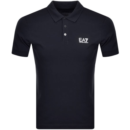 Product image for EA7 Emporio Armani Short Sleeved Polo T Shirt Navy