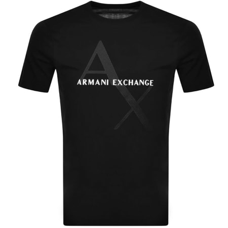 Product image for Armani Exchange Crew Neck Logo T Shirt Black