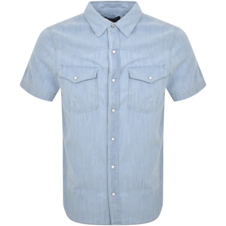 Product image for True Religion Big T Western Shirt Blue