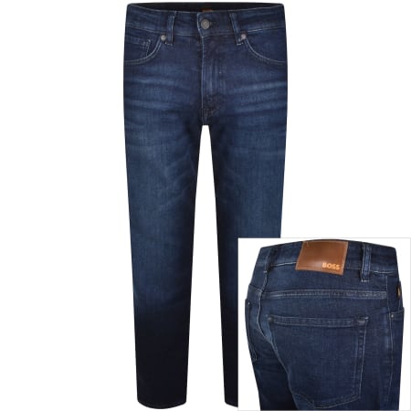 Product image for BOSS Maine Regular Fit Dark Wash Jeans Blue
