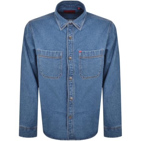 Product image for HUGO Erato Overshirt Jacket Blue