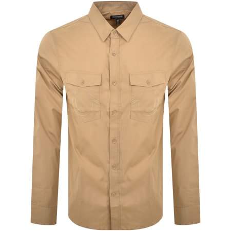 Product image for True Religion Horseshoe Chambray Shirt Beige