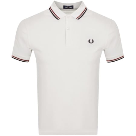 Product image for Fred Perry Twin Tipped Polo T Shirt White