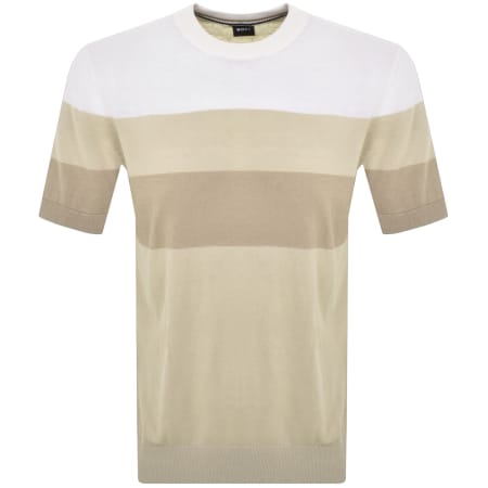 Product image for BOSS Tramonte Knit T Shirt Beige