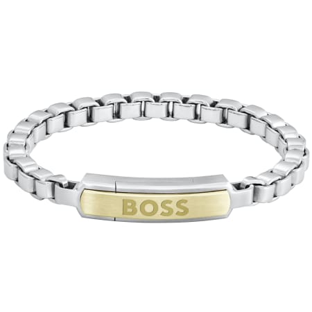 Product image for BOSS Devon Two Tone Chain Bracelet Silver