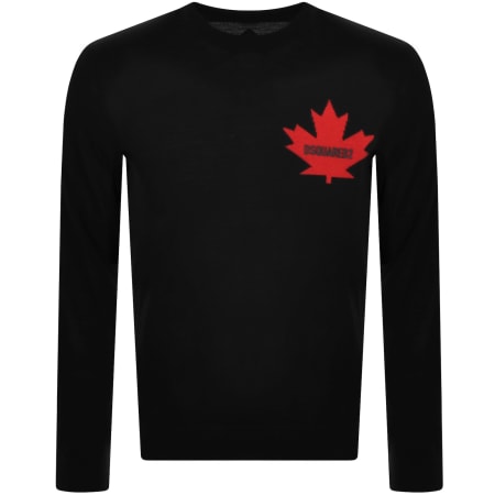 Product image for DSQUARED2 Crew Neck Knit Jumper Black