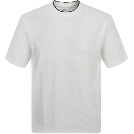 Product image for Armani Exchange Crew Neck Logo T Shirt Off White