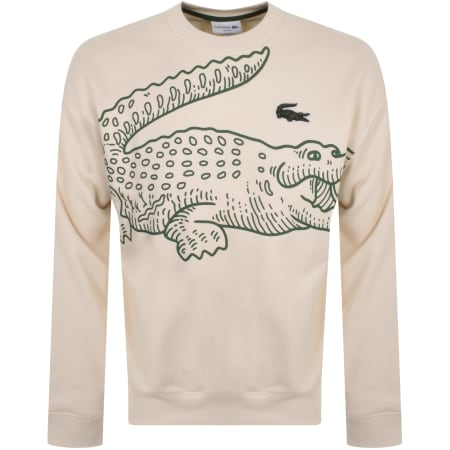 Product image for Lacoste Crew Neck Sweatshirt Cream