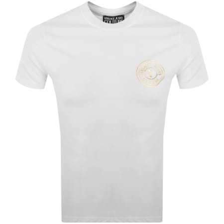 Product image for Versace Jeans Couture Slim Fit Logo T Shirt White