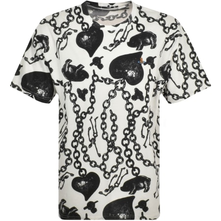 Product image for Vivienne Westwood Heart Chain T Shirt Cream