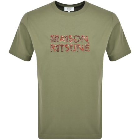 Product image for Maison Kitsune Woodland T Shirt Green