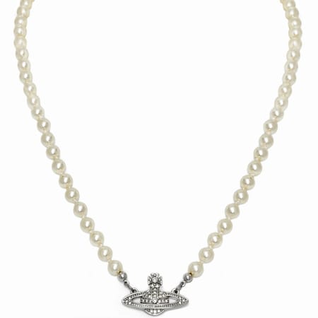 Product image for Vivienne Westwood Relief Pearl Necklace Cream